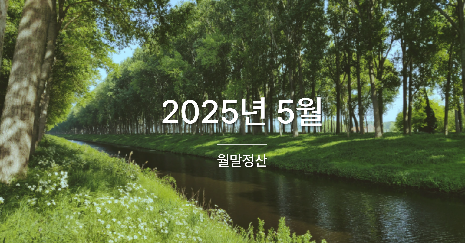 [월말정산] 25년 5월의 이야기