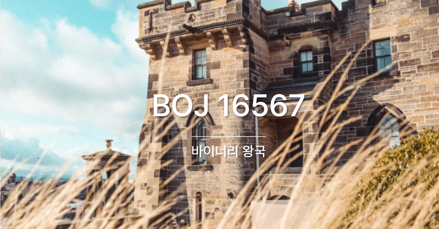 [PS] BOJ 16567 / 바이너리 왕국