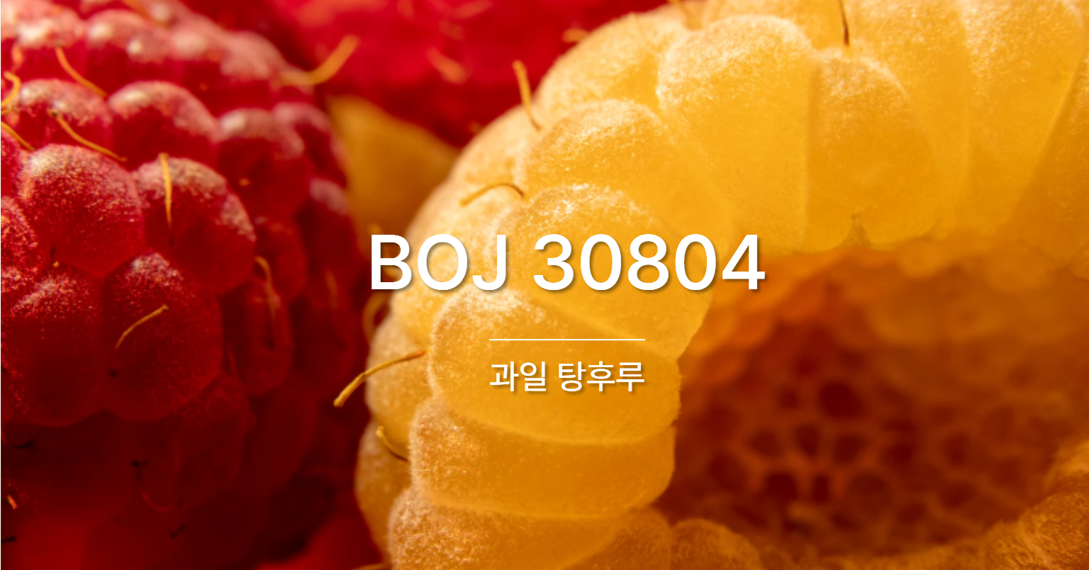[PS] BOJ 30804 / 과일 탕후루