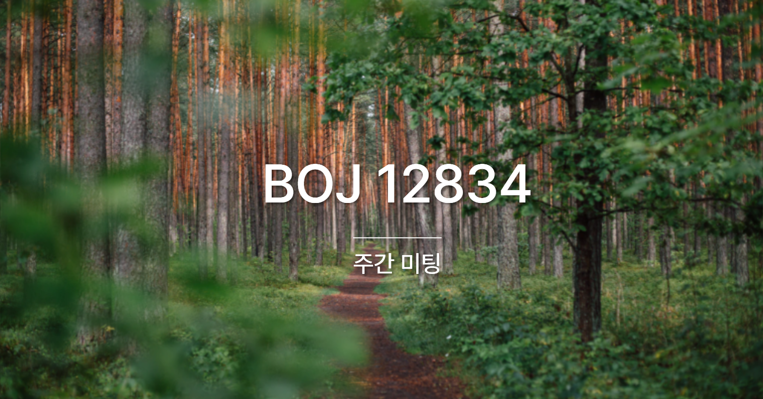 [PS] BOJ 12834 / 주간 미팅