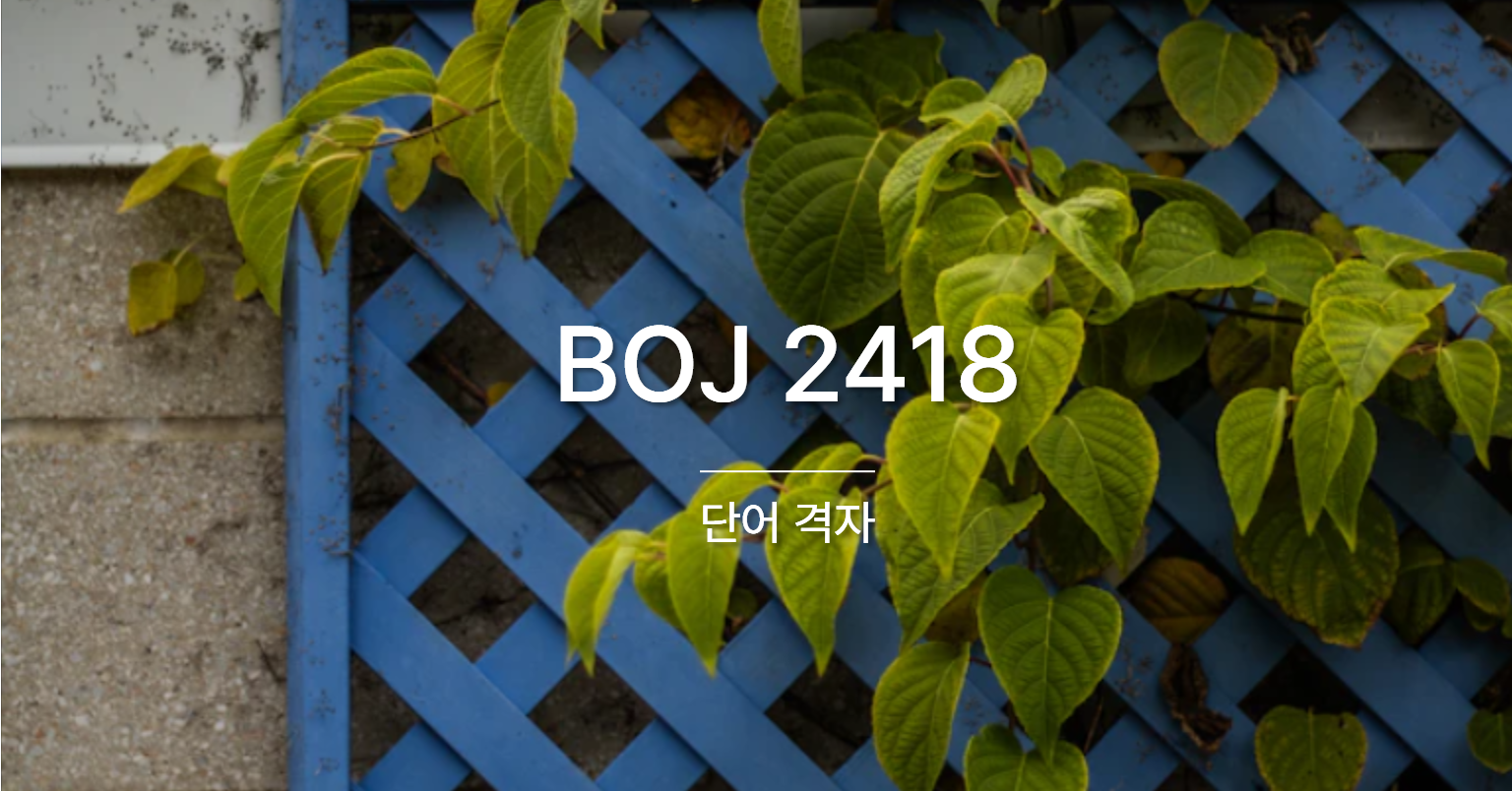 [PS] BOJ 2418 / 단어 격자