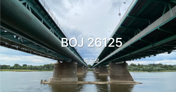 [PS] BOJ 26125 / 두 도로