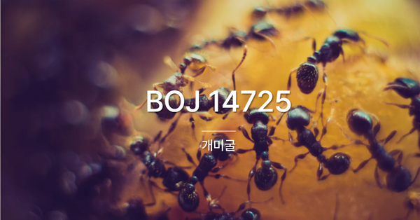 [PS] BOJ 14725 / 개미굴